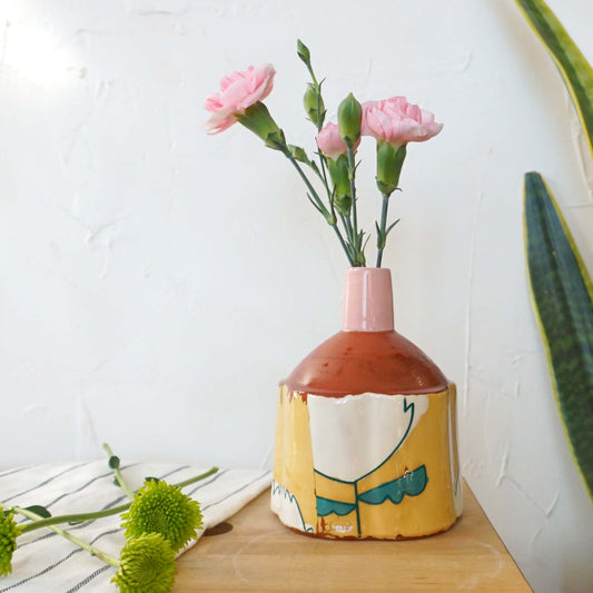 Protea Mustard Vase