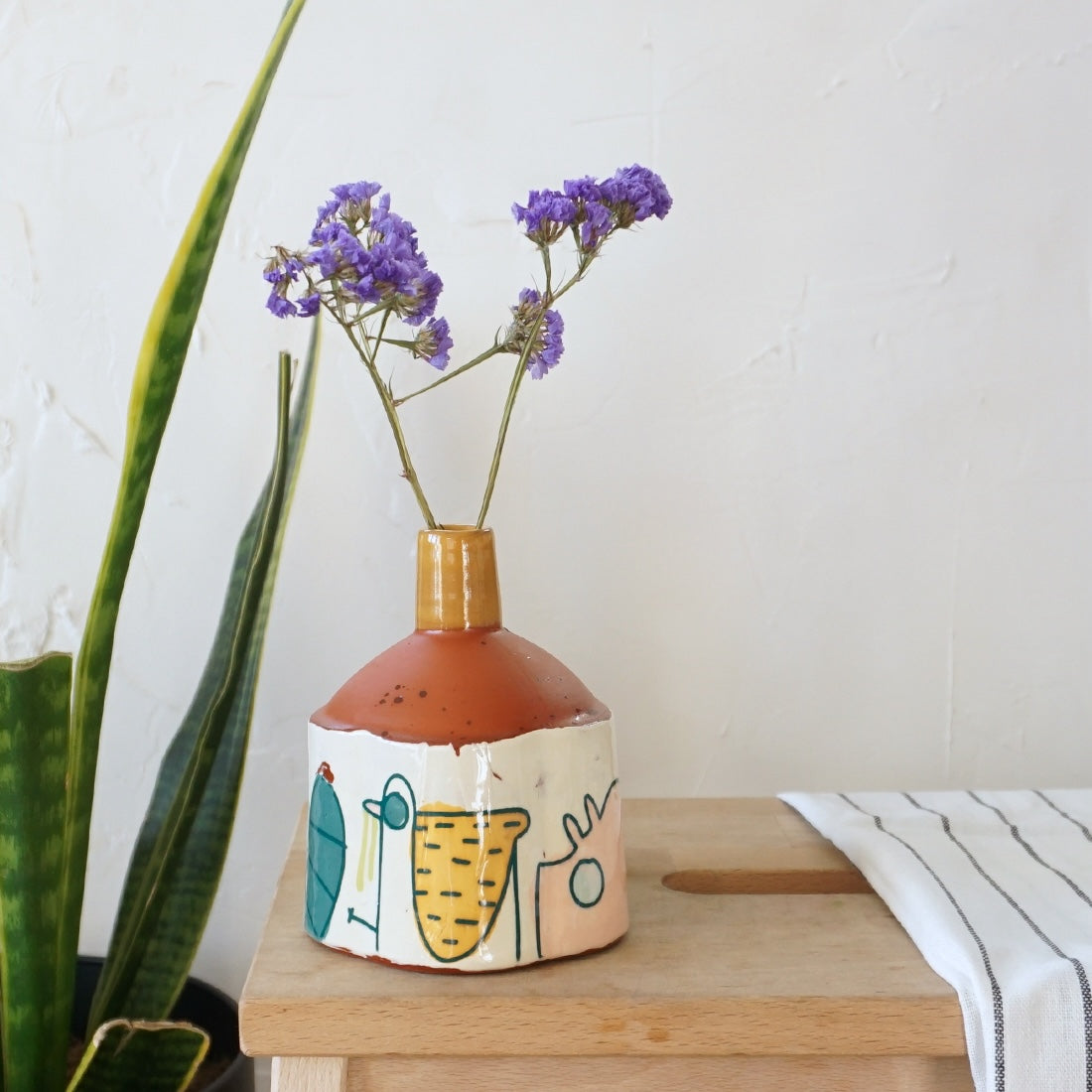 Animal Doodle Bud Vase