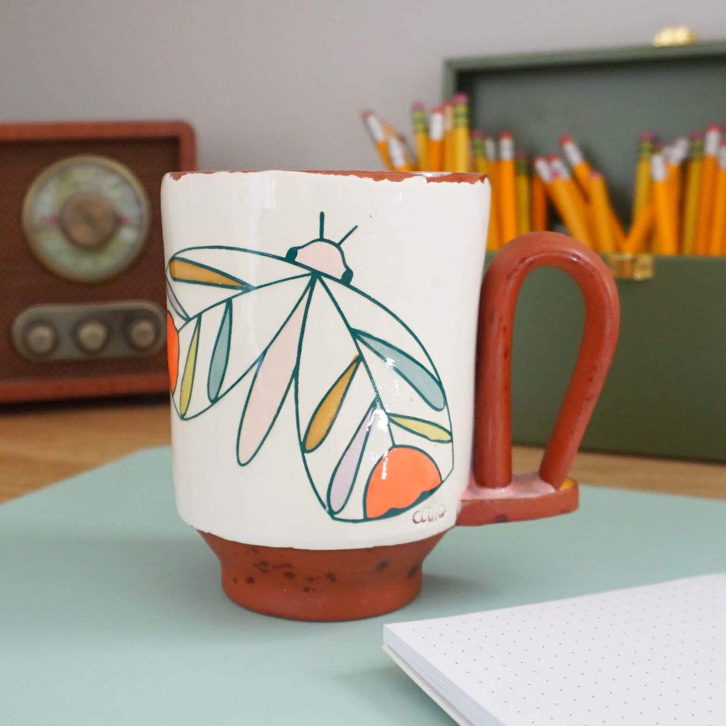 Moth Loop Handle Mug
