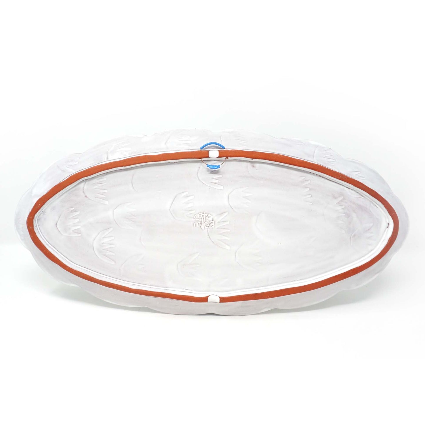 Orange Flora Oval Platter