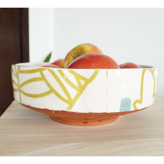 SALE: Bold Botanical Chartreuse Serving Bowl