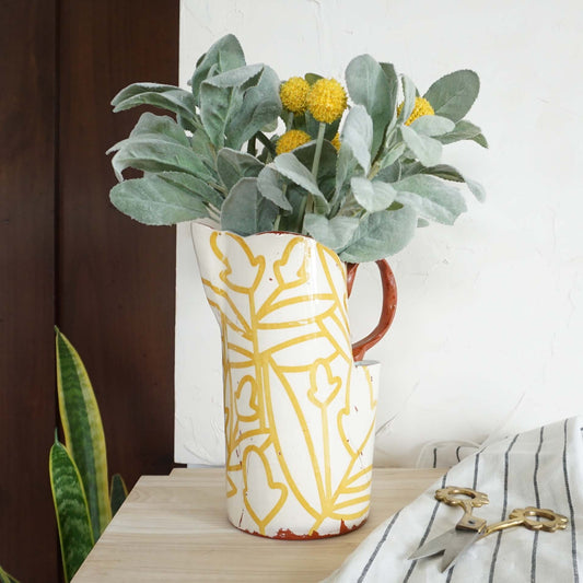 Bold Botanical Pitcher Chartreuse