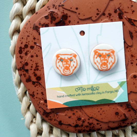 Bear Mode Stud Post Earrings