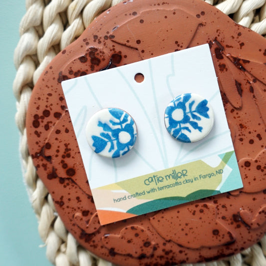 Whig Rose Stud Post Earrings