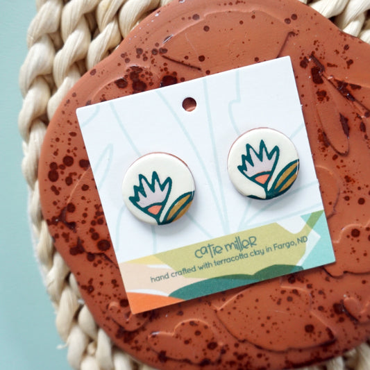 Prairie Sprig Stud Post Earrings