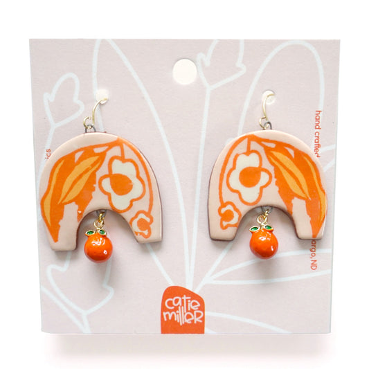 Pink Mimosa Dangle Earrings