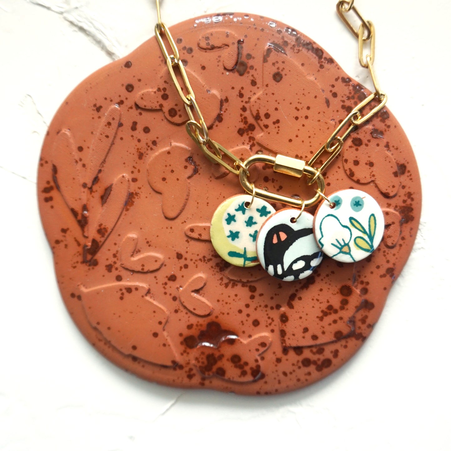 Multi-Charm Necklace: Loon Bloom