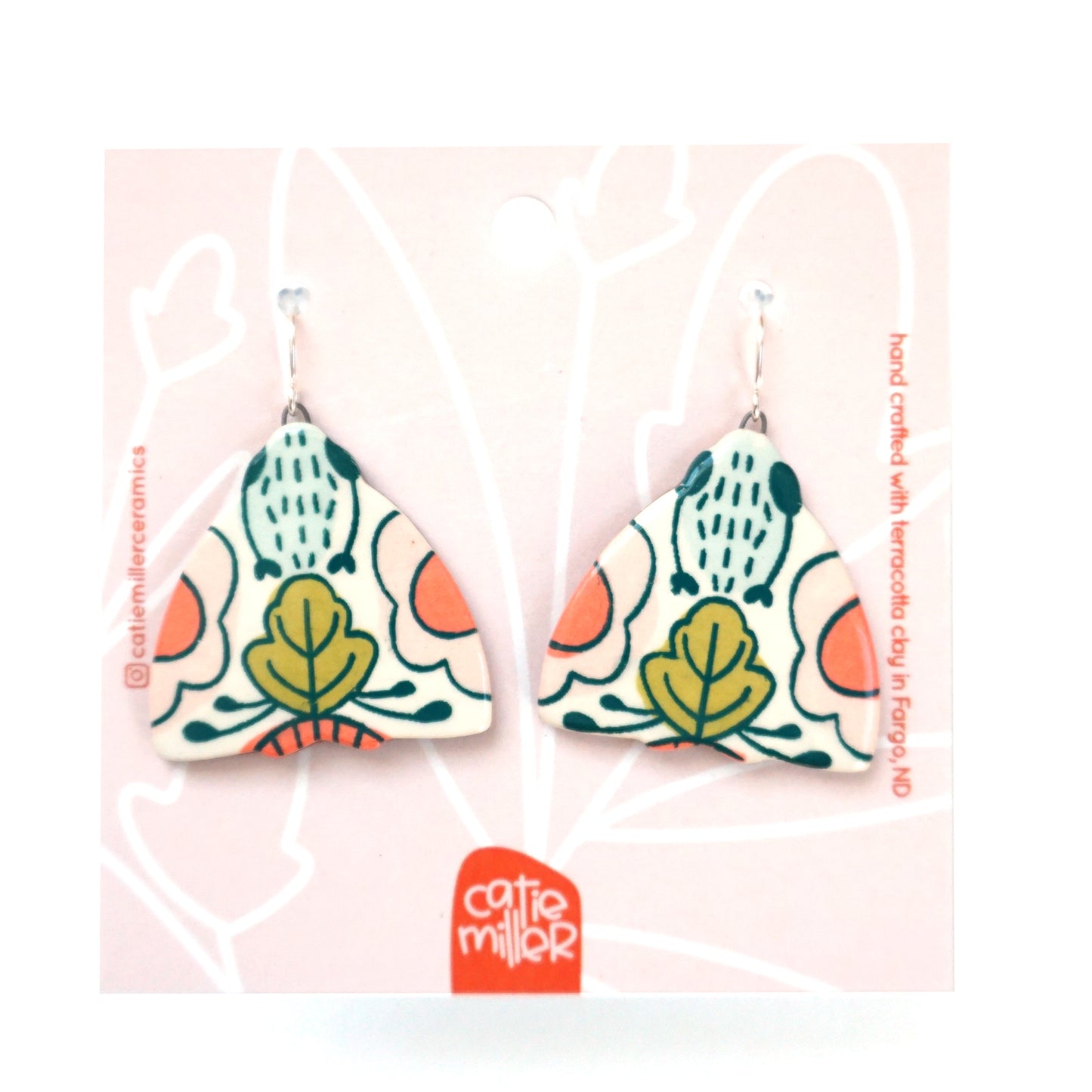 Hidden Moth Dangle Earrings