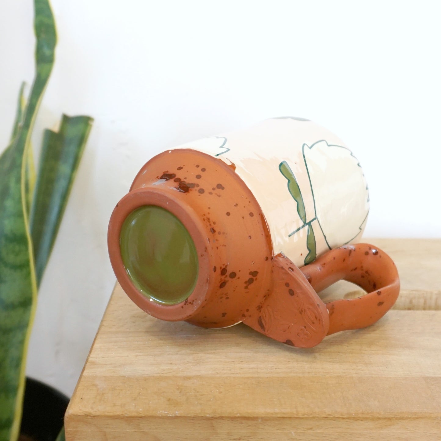Protea Loop Handle Mug Pink