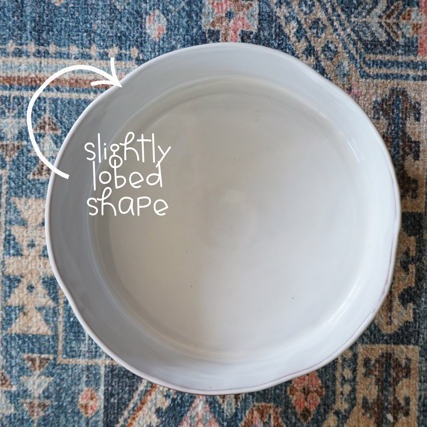 Joyleaf Blue Round Serving Bowl