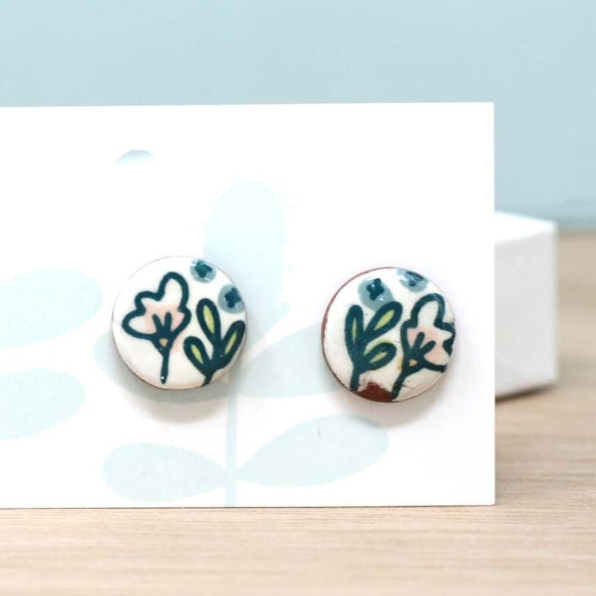 Berries + Floral Stud Post Earrings