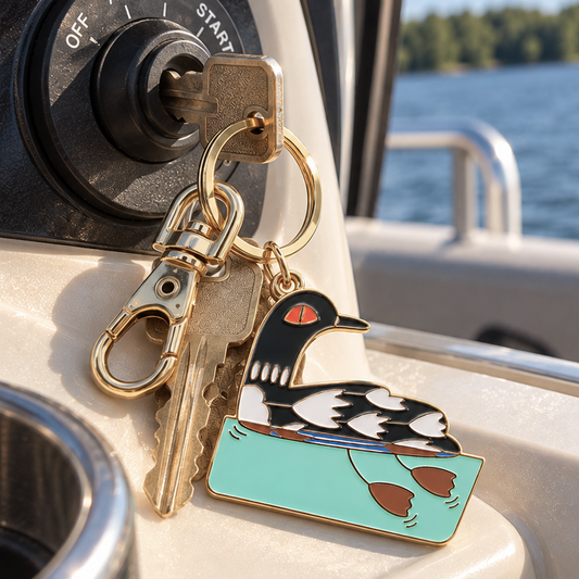 Loon Enamel Keychain
