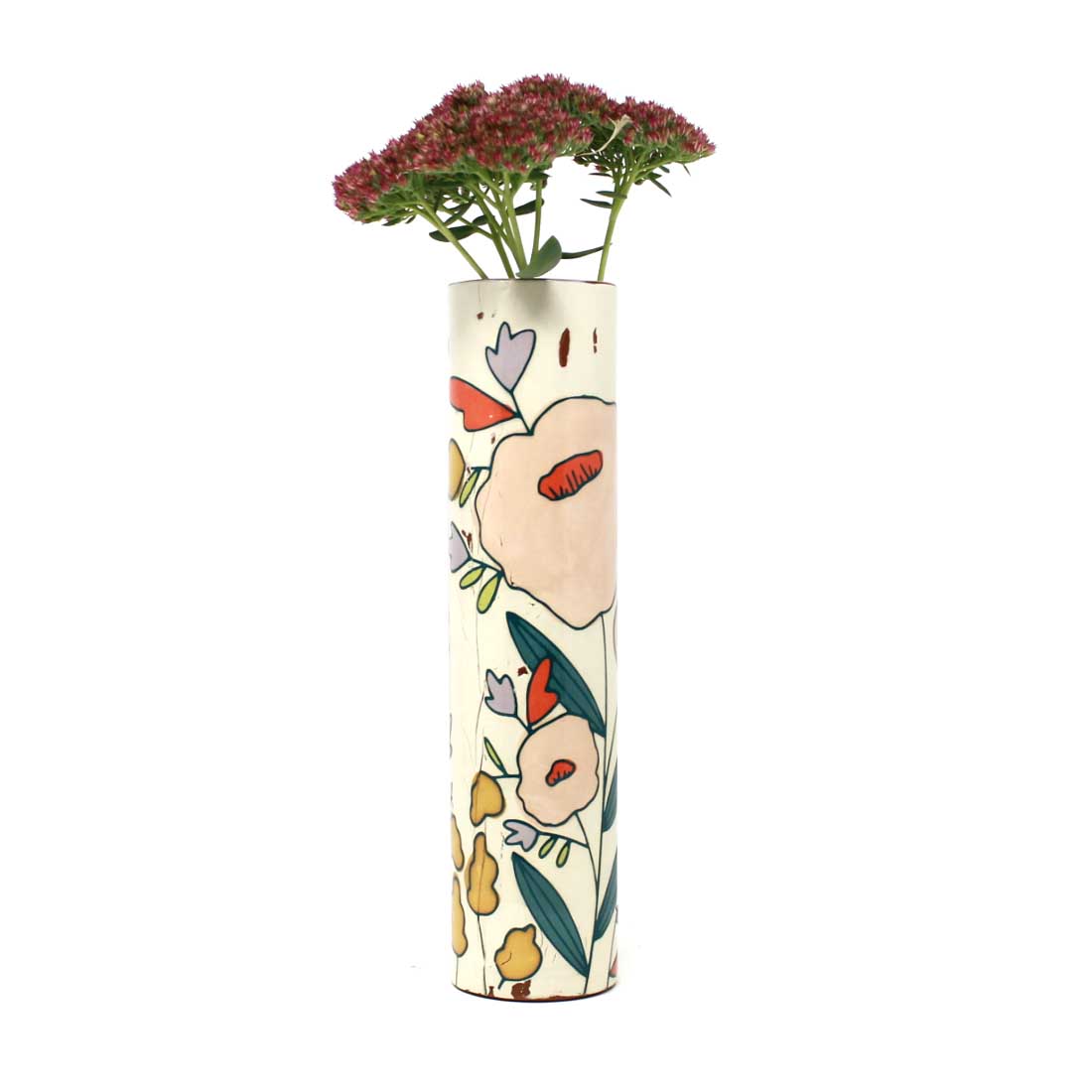 Soft Spring Narrow Vase White
