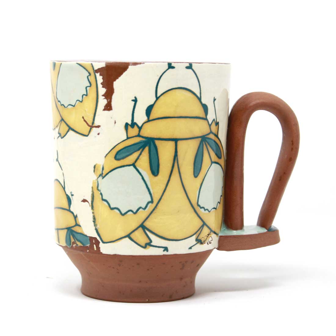 Beetle Loop Handle Mug Mustard