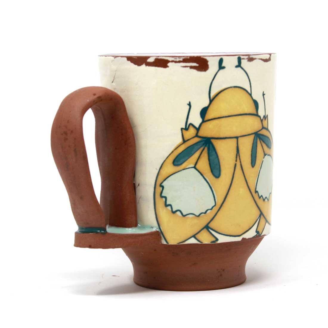 Beetle Loop Handle Mug Mustard