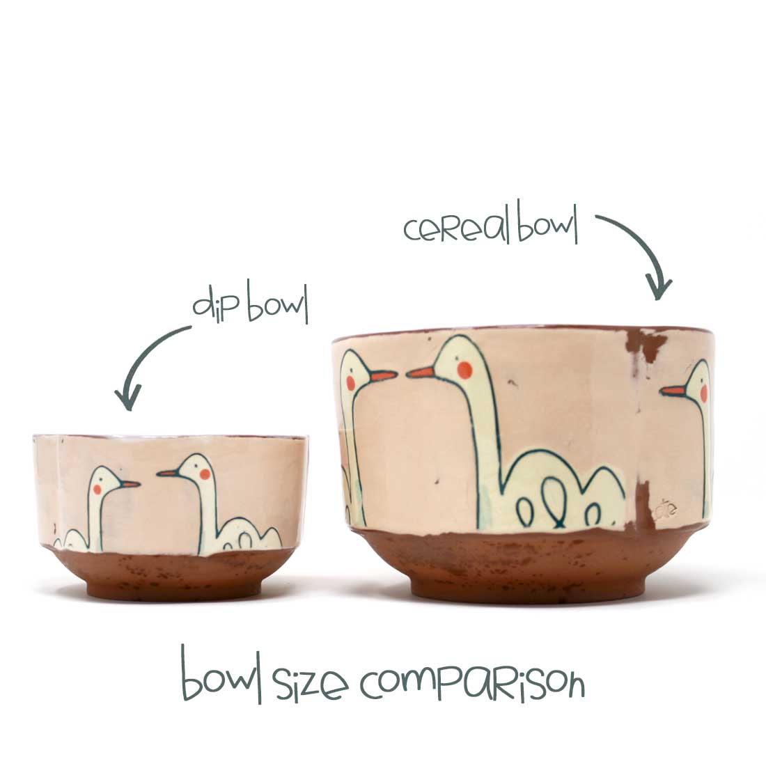 SALE: Bold Botanical Cereal Bowl Pink on White