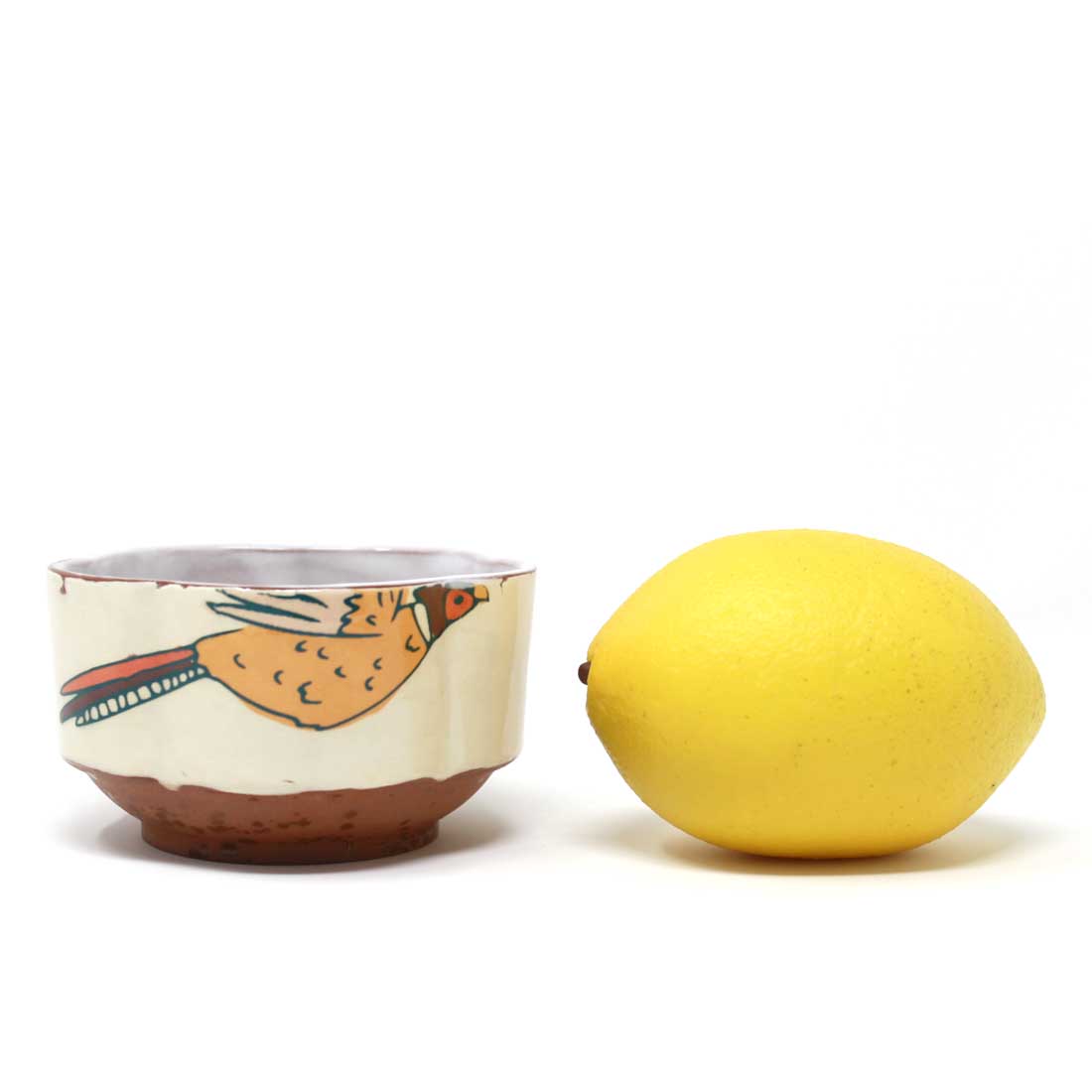 Pheasants Flying Dip Bowl Orange