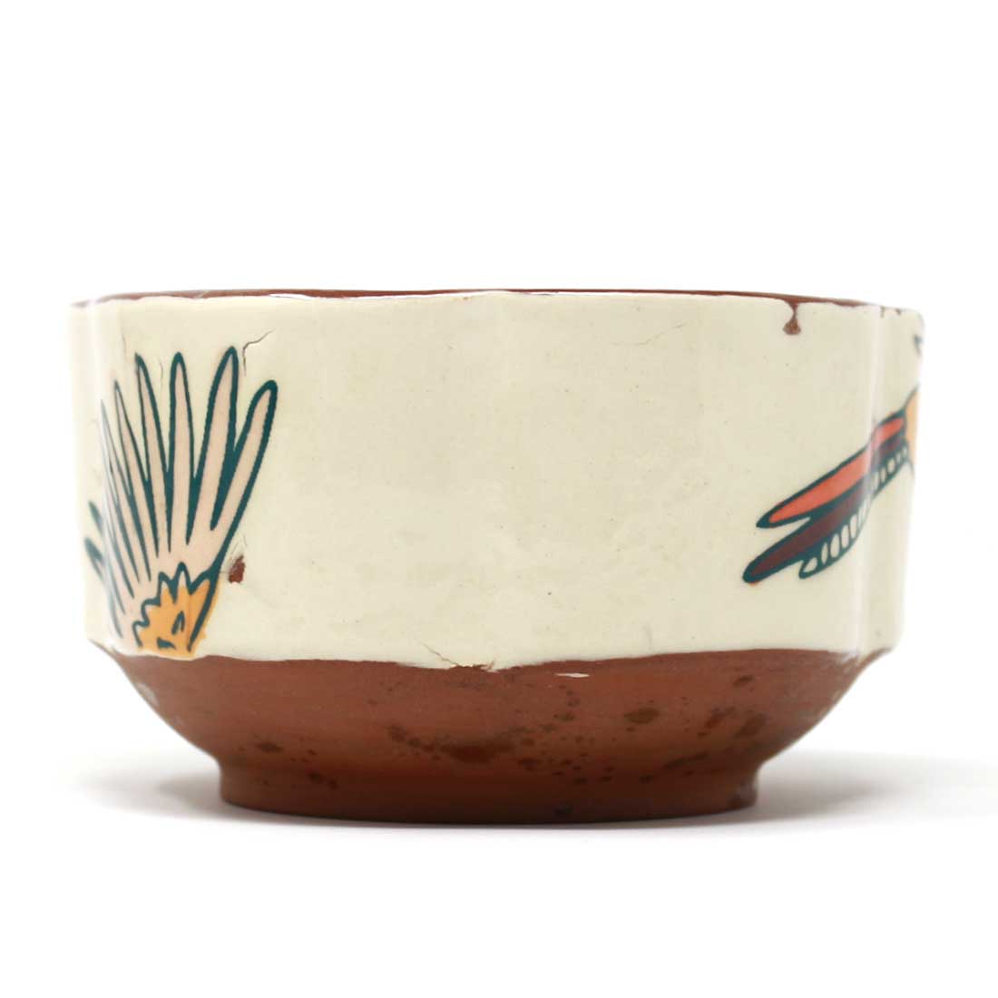 Pheasants Flying Dip Bowl Orange