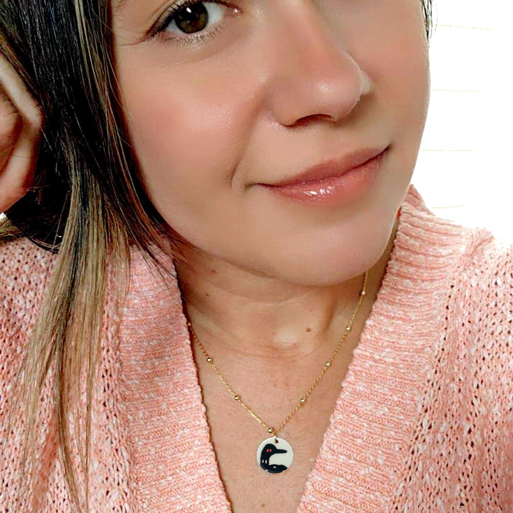 Charm Necklace Loon