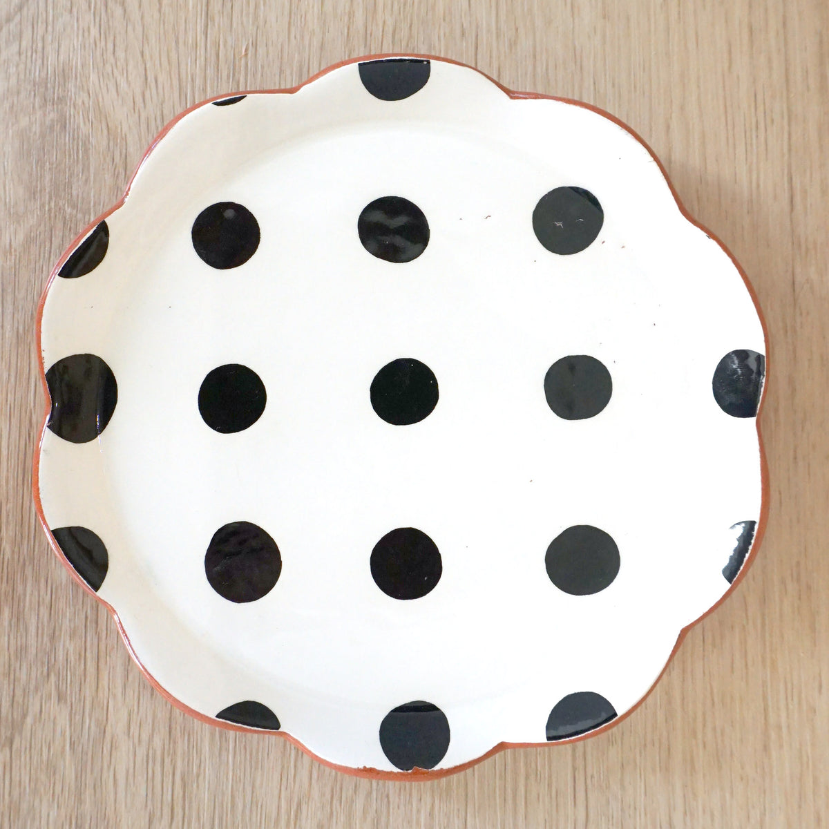 Dot Grid Dessert Plate