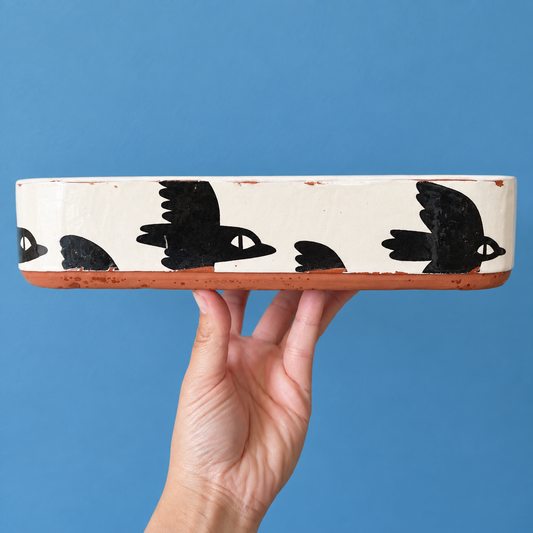 Flock Together Oval Serving Bowl