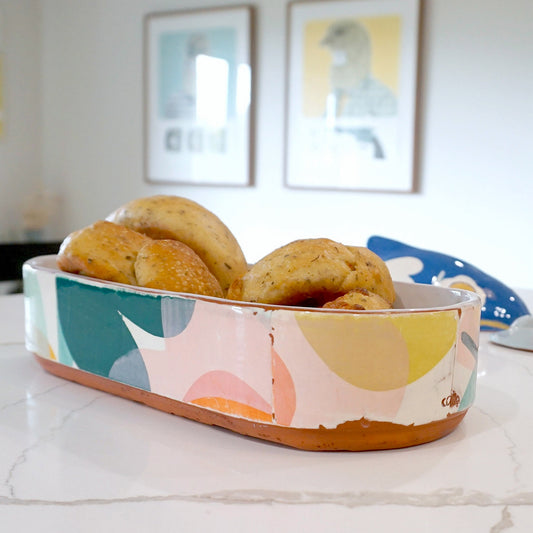 Sunlit Layers Oval Serving Bowl