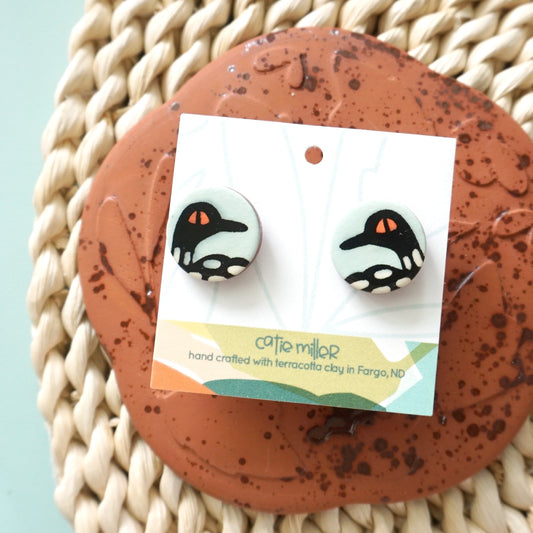 Loon Stud Post Earring