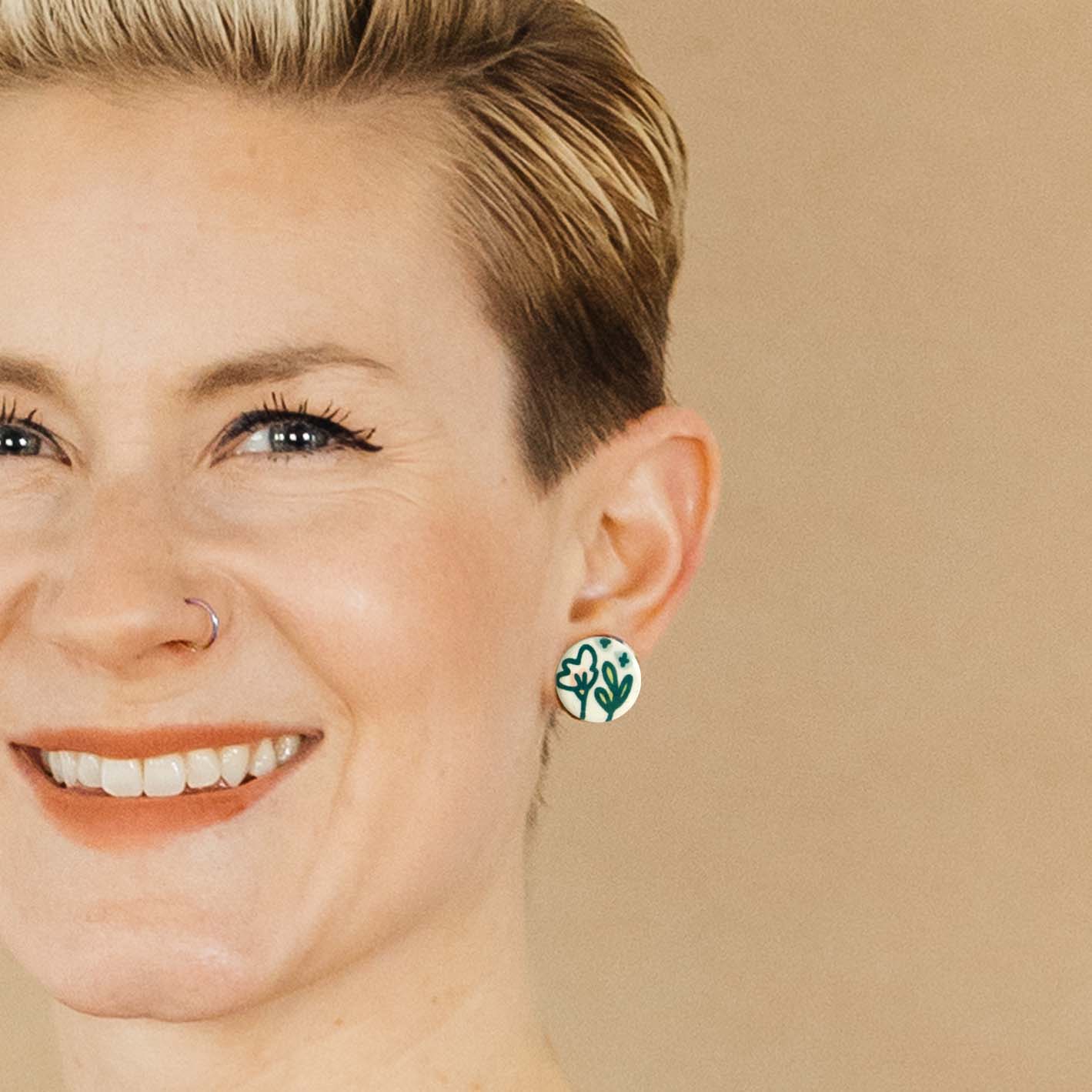 Berries + Floral Stud Post Earrings