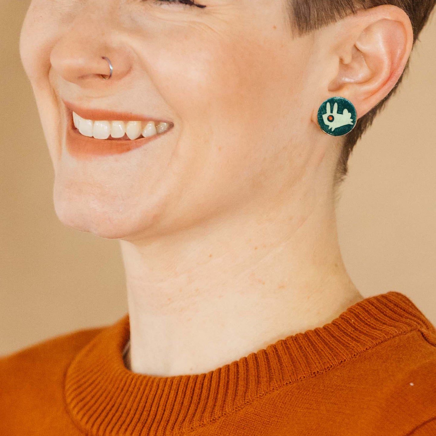 Bunny Stud Post Earrings