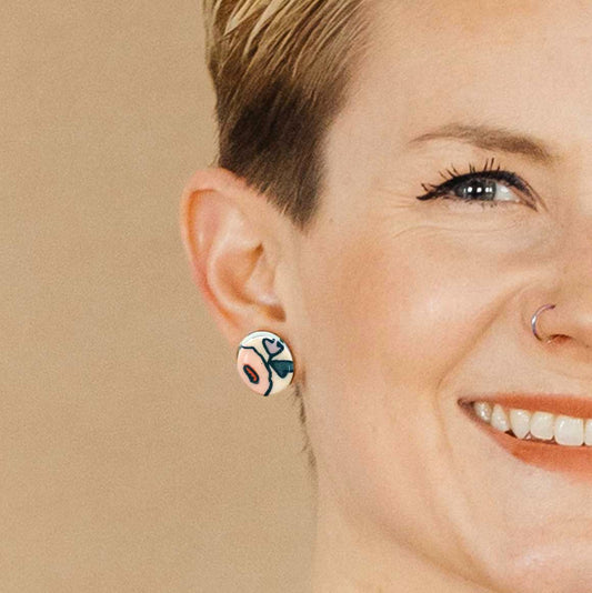 Soft Spring Stud Post Earring