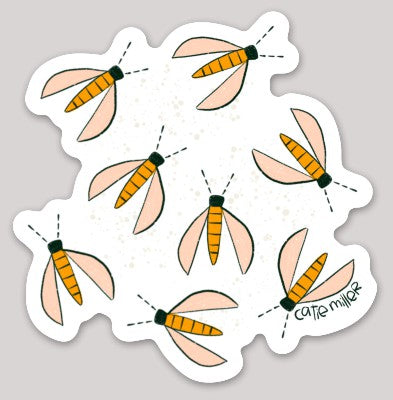 Flower Flies Vinyl Sticker