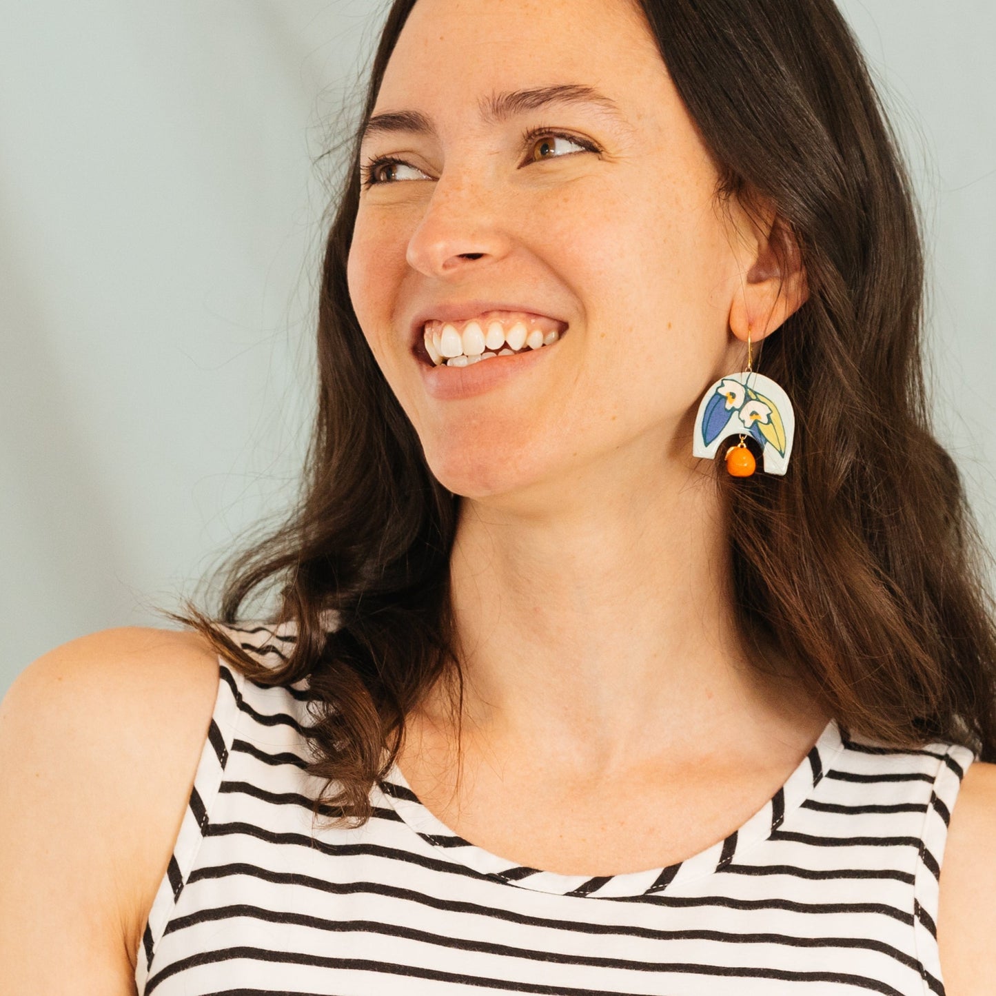 Orange Blossom Dangle Earrings