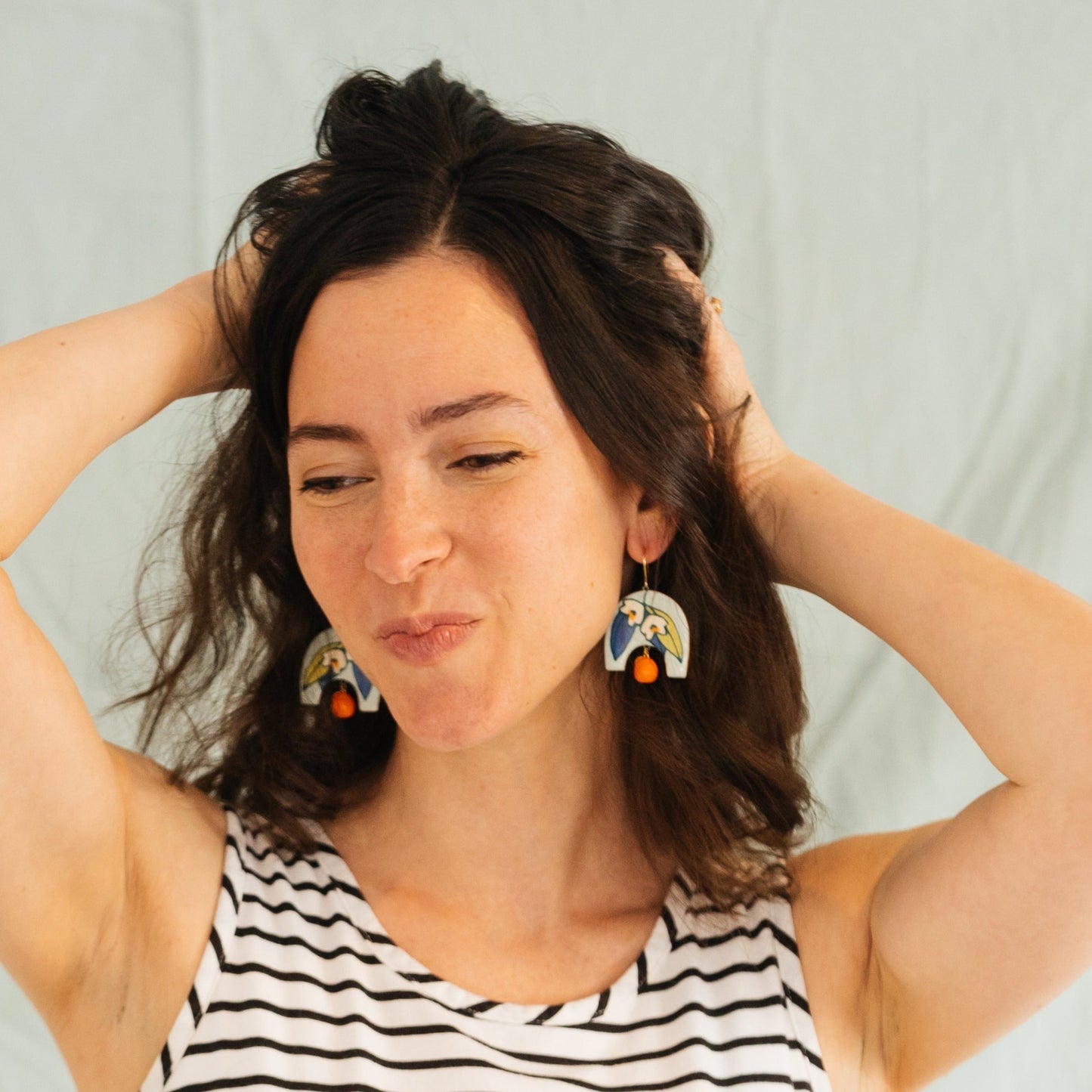 Orange Blossom Dangle Earrings