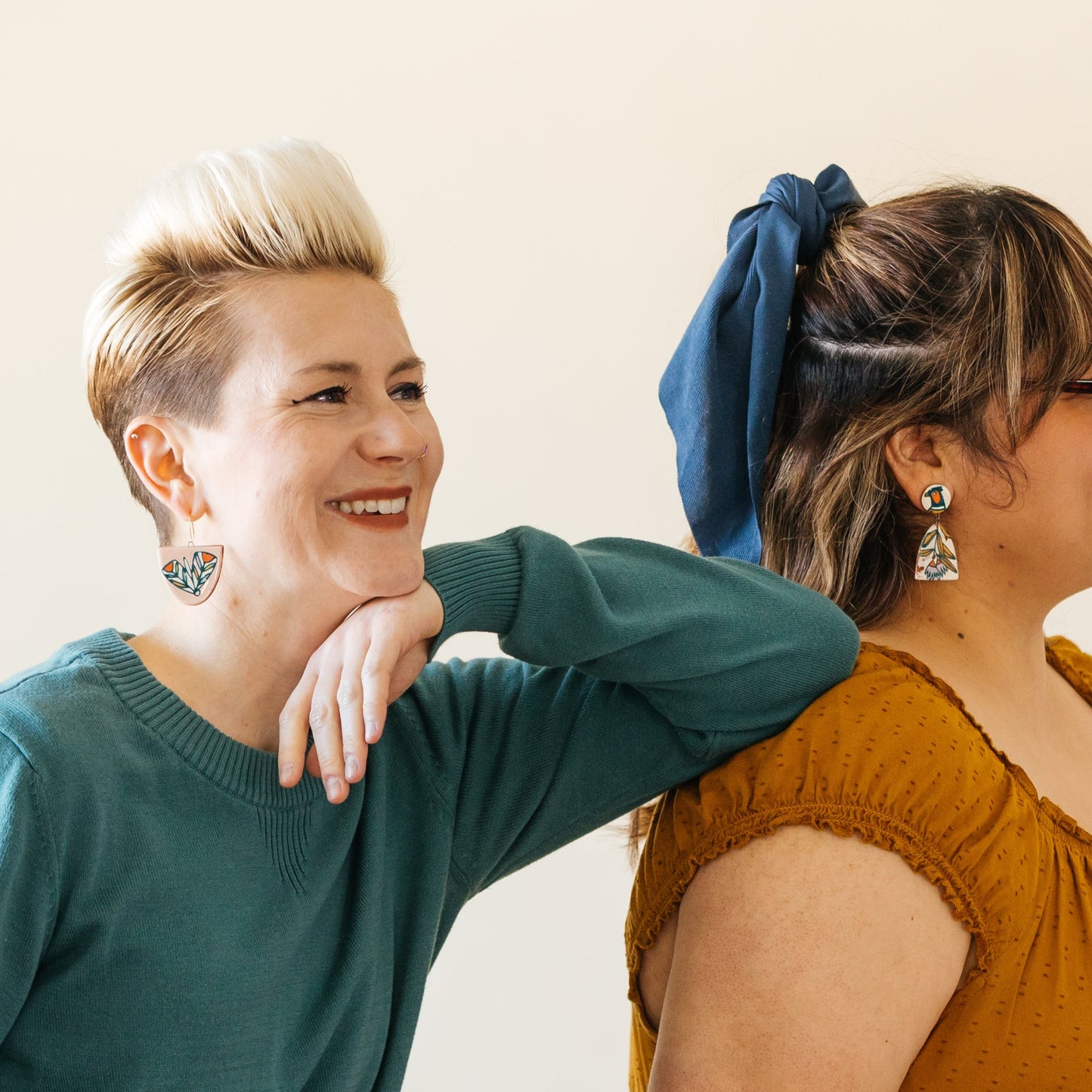 Pink Moth Dangle Earrings