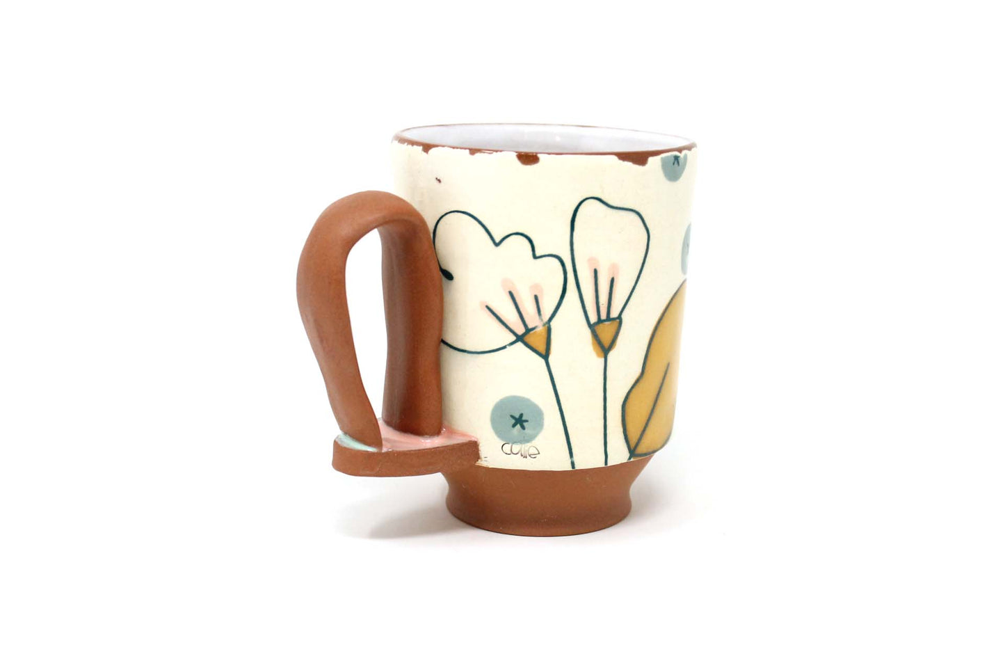 Berry Floral Loop Handle Mug