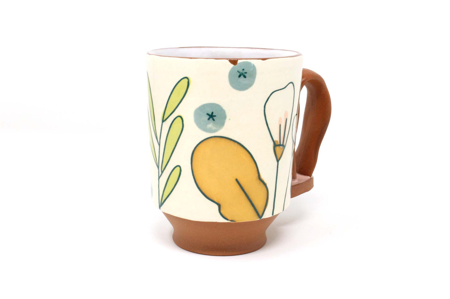 Berry Floral Loop Handle Mug
