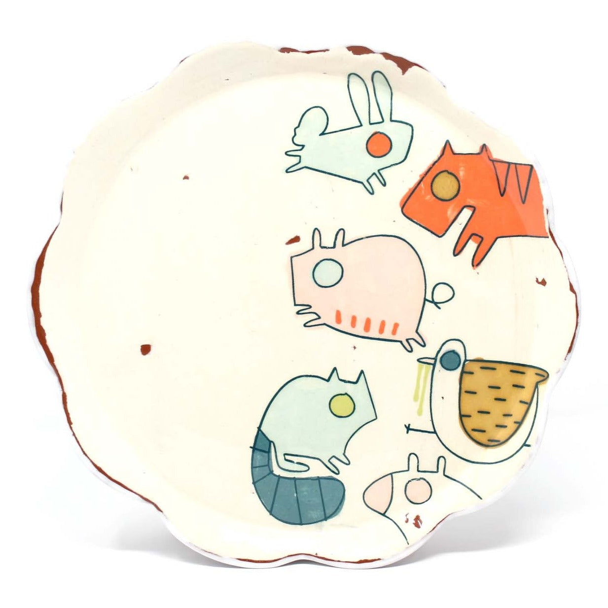 Animal Doodle Dinner Plate