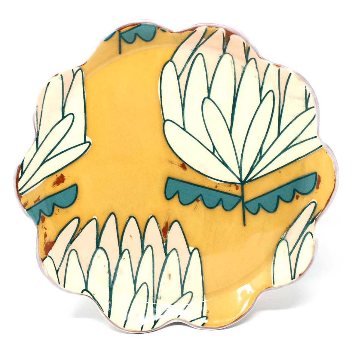 Protea Salad Plate Mustard