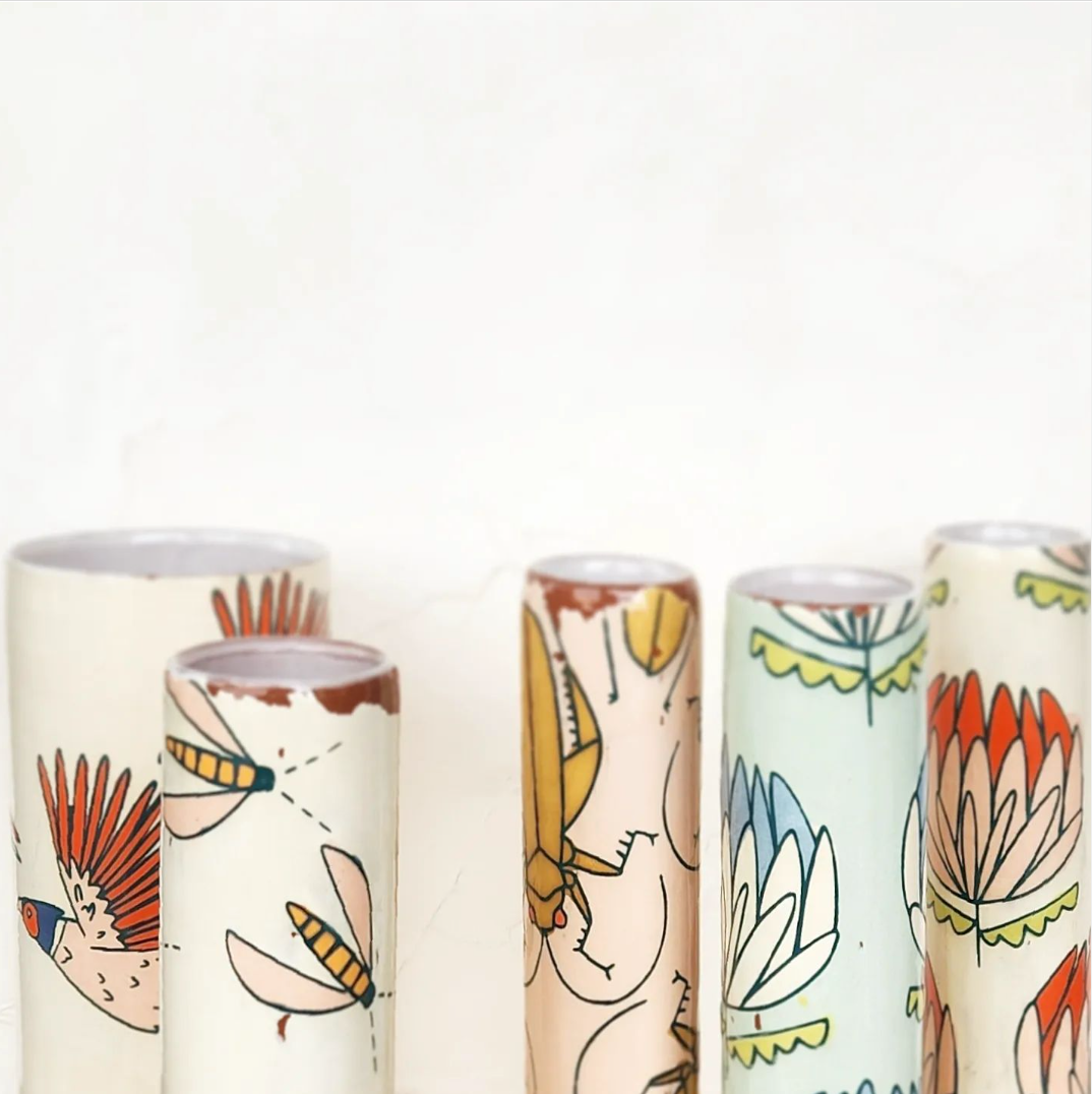Flower Fly Narrow Vase