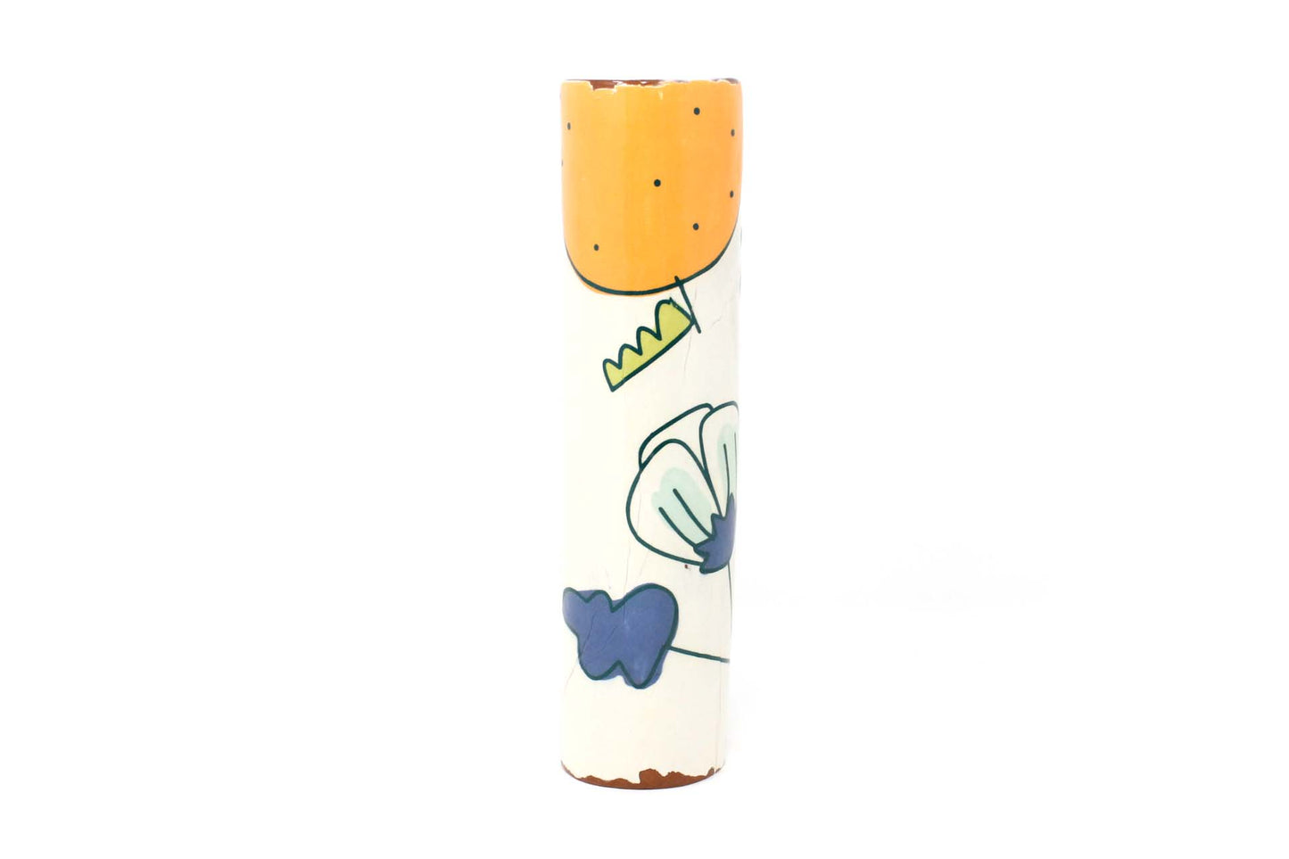 Orange Flora Narrow Vase