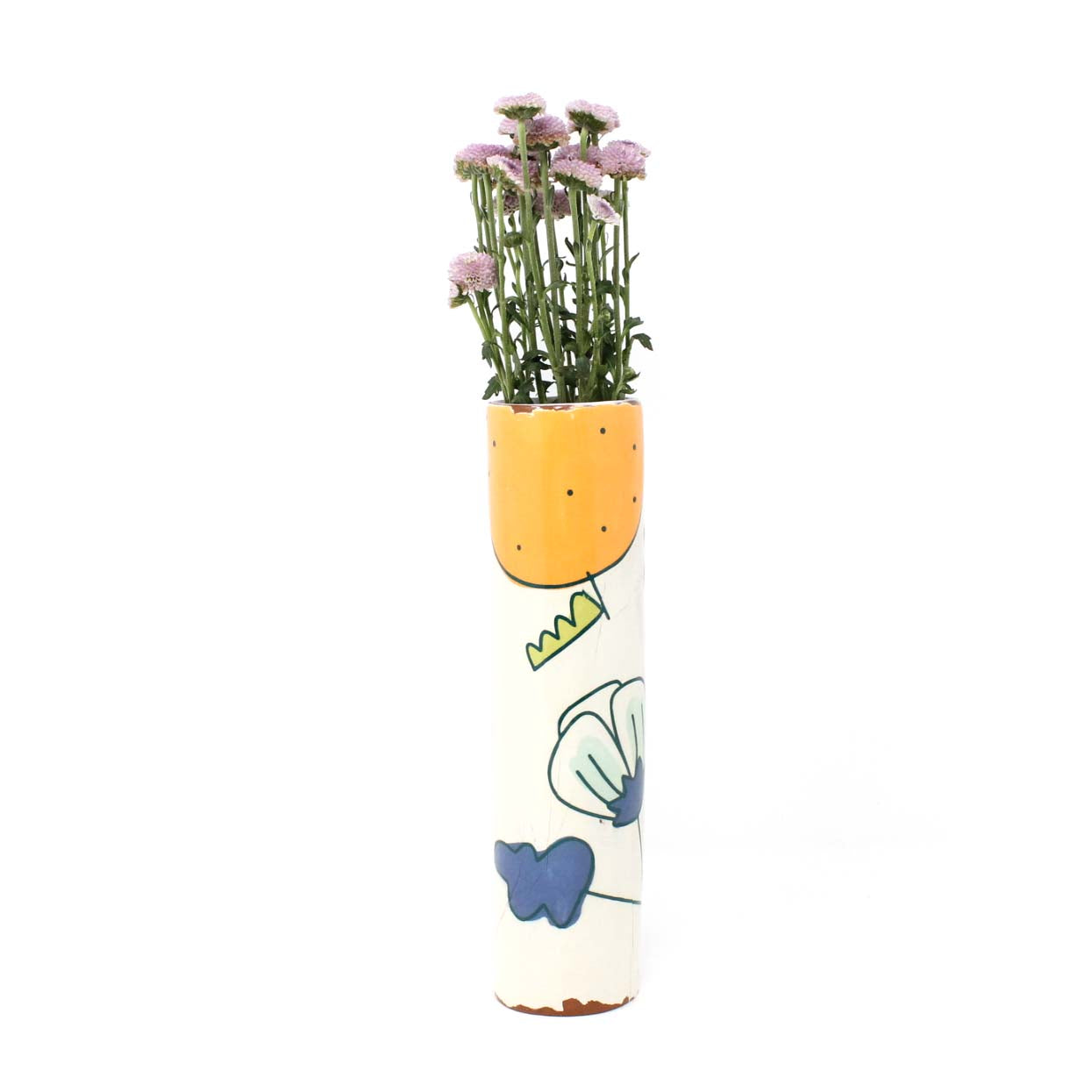 Orange Flora Narrow Vase