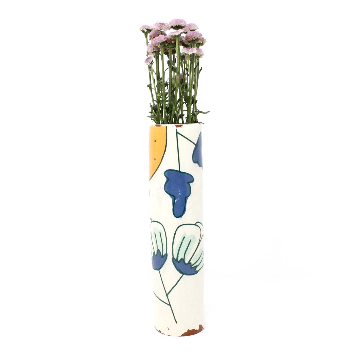 Orange Flora Narrow Vase