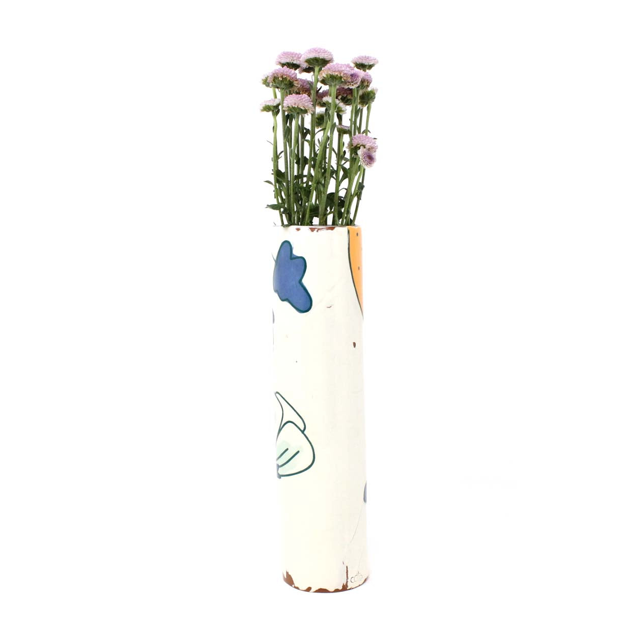 Orange Flora Narrow Vase