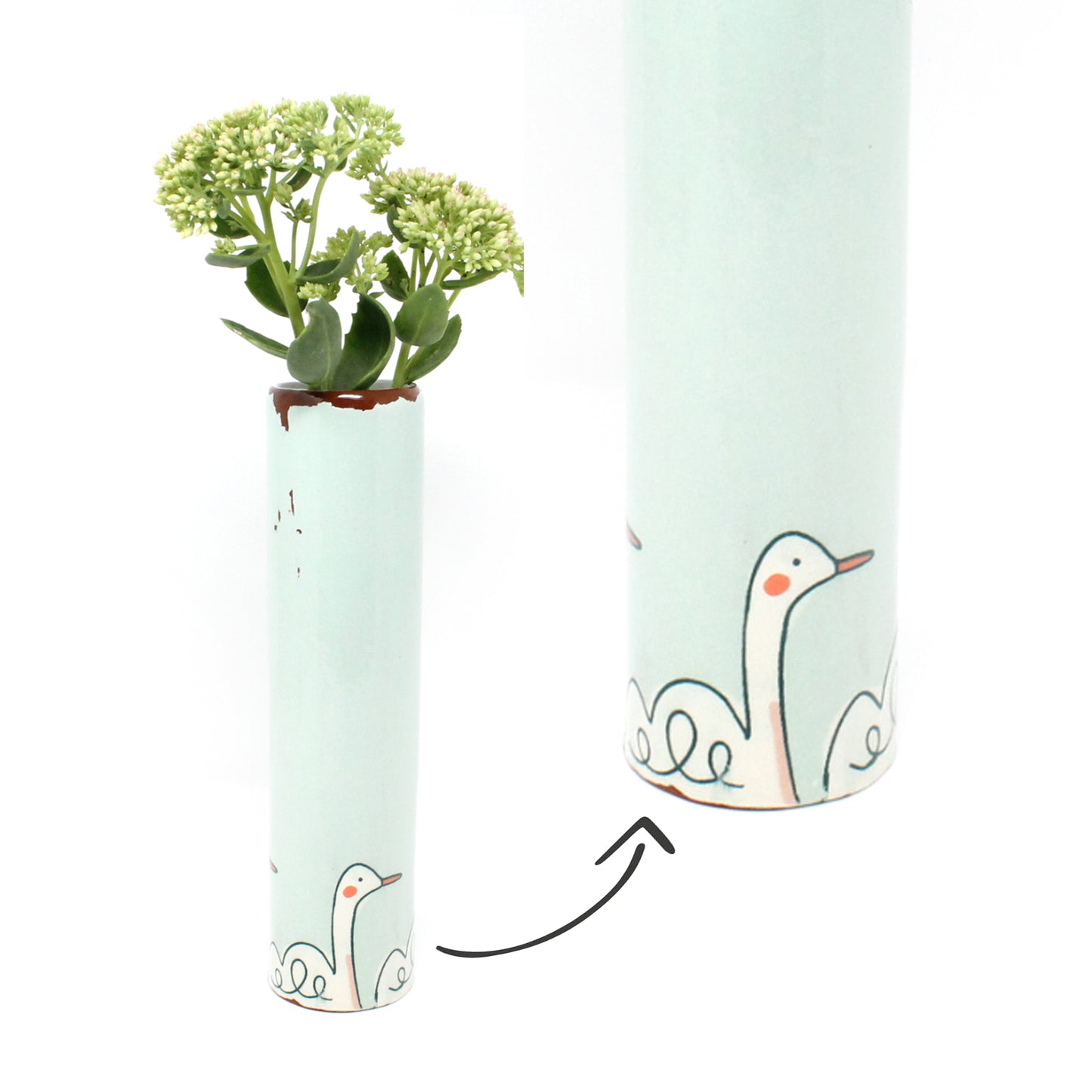 Swan Narrow Vase
