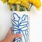 Bold Botanical Large Vase Blue
