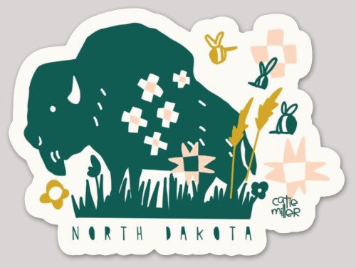 Bison North Dakota Sticker