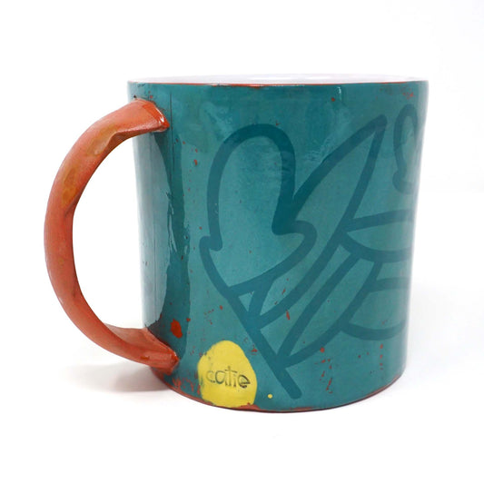 Bold Botanical Teal on Teal Mug
