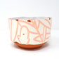 Bold Botanical Cereal Bowl Pink on White