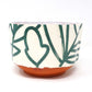 Bold Botanical Cereal Bowl Teal on White