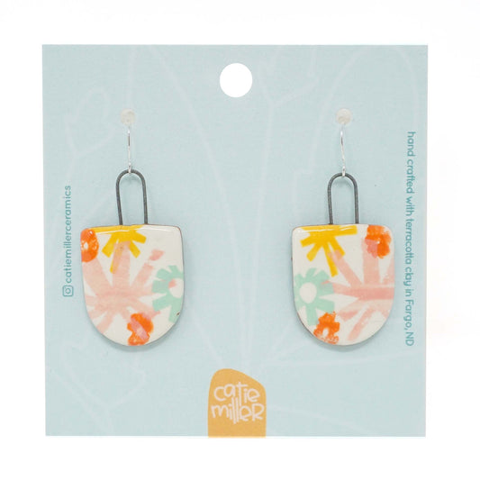 Flower Burst Dangle Earrings